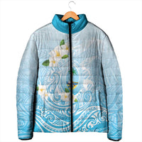Guam Fishhook Mix Guasali Flowers Padded Jacket Dreaming Turquoise