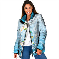 Guam Fishhook Mix Guasali Flowers Padded Jacket Dreaming Turquoise