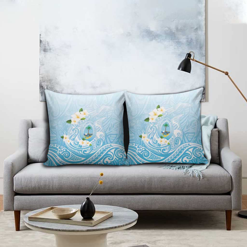 Guam Fishhook Mix Guasali Flowers Pillow Cover Dreaming Turquoise