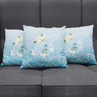 Guam Fishhook Mix Guasali Flowers Pillow Cover Dreaming Turquoise