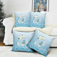 Guam Fishhook Mix Guasali Flowers Pillow Cover Dreaming Turquoise