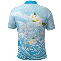 Guam Fishhook Mix Guasali Flowers Polo Shirt Dreaming Turquoise