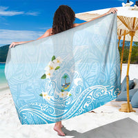Guam Fishhook Mix Guasali Flowers Sarong Dreaming Turquoise