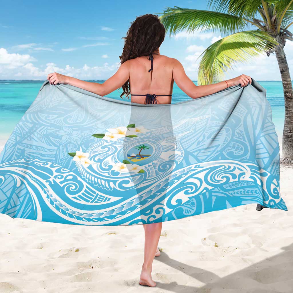 Guam Fishhook Mix Guasali Flowers Sarong Dreaming Turquoise