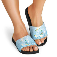 Guam Fishhook Mix Guasali Flowers Slide Sandals Dreaming Turquoise