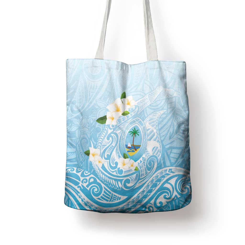 Guam Fishhook Mix Guasali Flowers Tote Bag Dreaming Turquoise