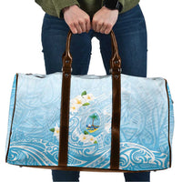 Guam Fishhook Mix Guasali Flowers Travel Bag Dreaming Turquoise LT7 Turquoise - Polynesian Pride