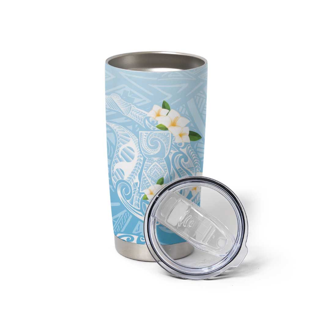 Guam Fishhook Mix Guasali Flowers Tumbler Cup Dreaming Turquoise