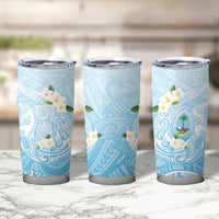 Guam Fishhook Mix Guasali Flowers Tumbler Cup Dreaming Turquoise