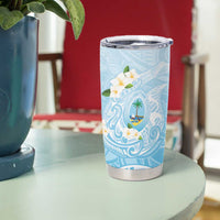 Guam Fishhook Mix Guasali Flowers Tumbler Cup Dreaming Turquoise
