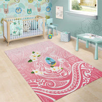 Guam Fishhook Mix Guasali Flowers Area Rug Dreaming Coral