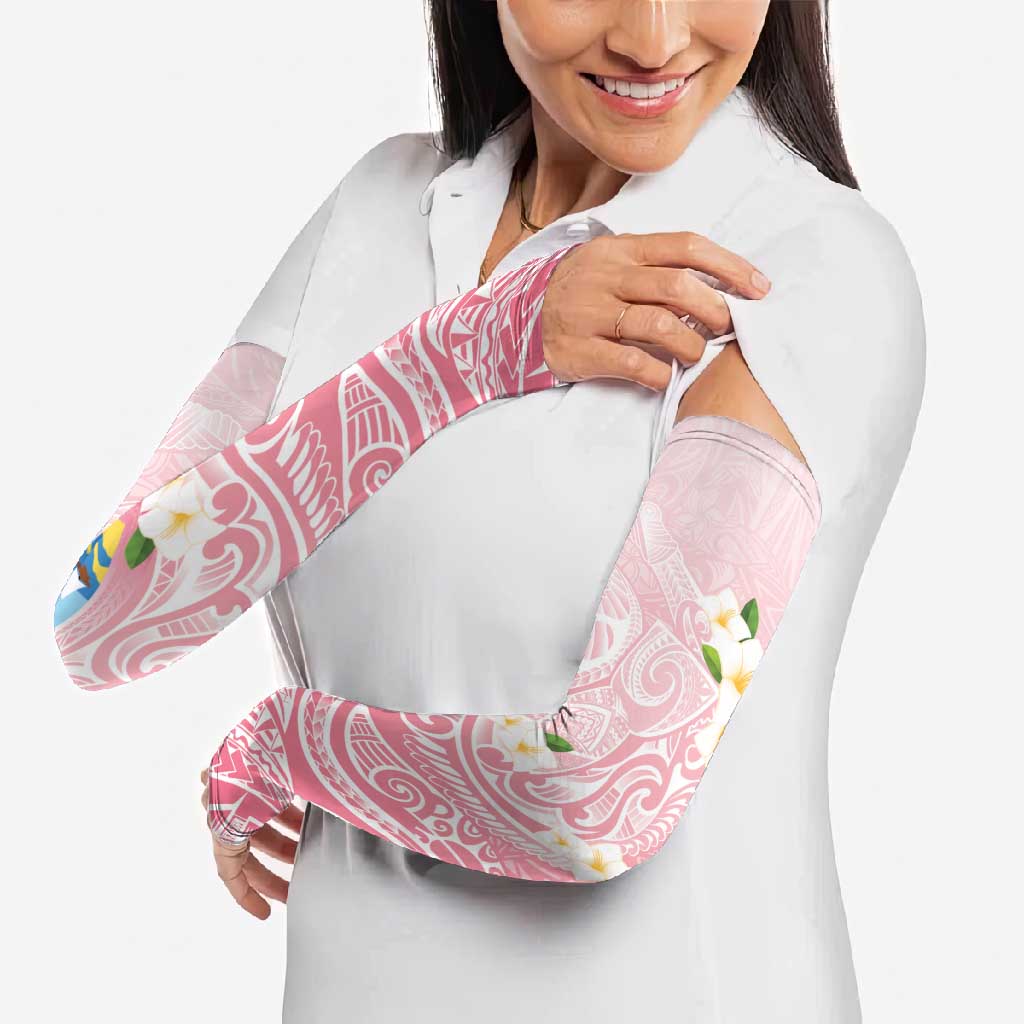 Guam Fishhook Mix Guasali Flowers Arm Sleeves Dreaming Coral LT7 - Polynesian Pride