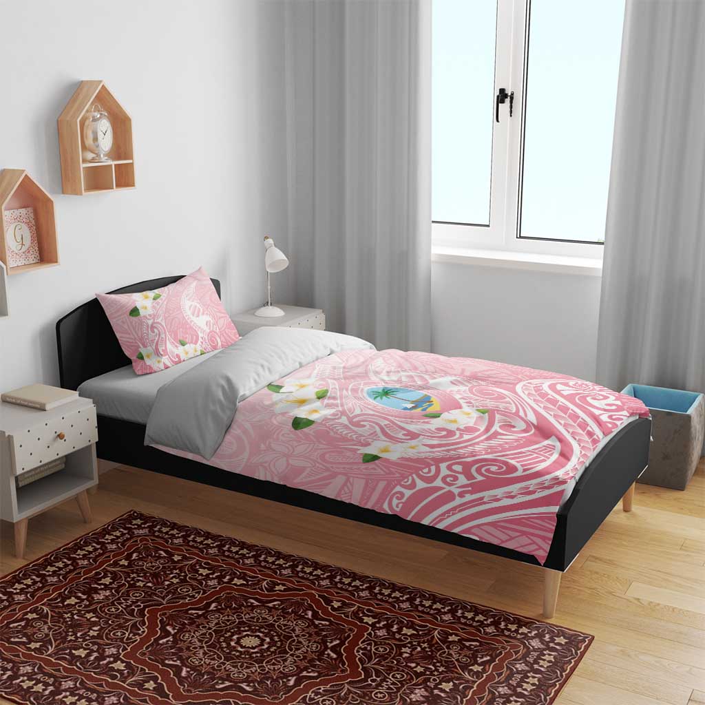 Guam Fishhook Mix Guasali Flowers Bedding Set Dreaming Coral