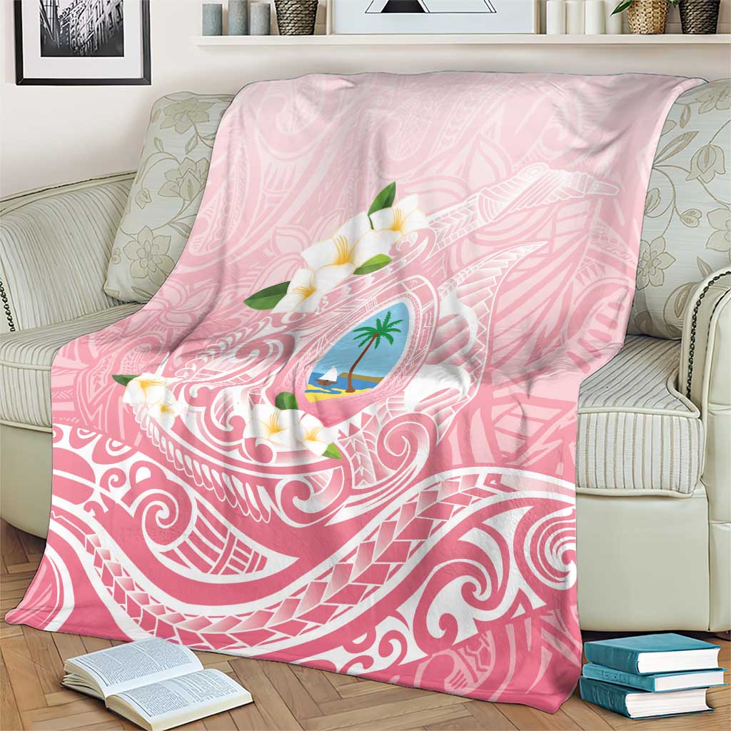 Guam Fishhook Mix Guasali Flowers Blanket Dreaming Coral