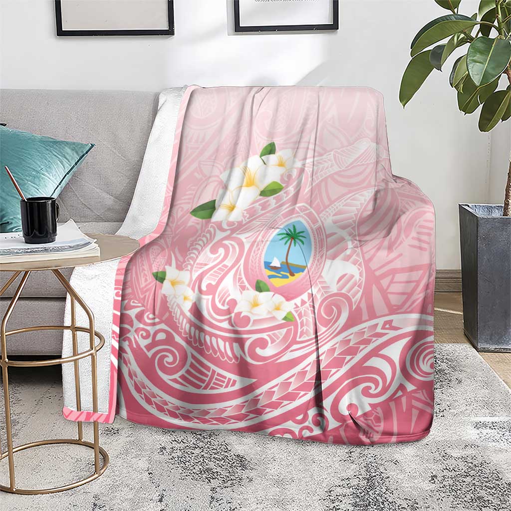 Guam Fishhook Mix Guasali Flowers Blanket Dreaming Coral