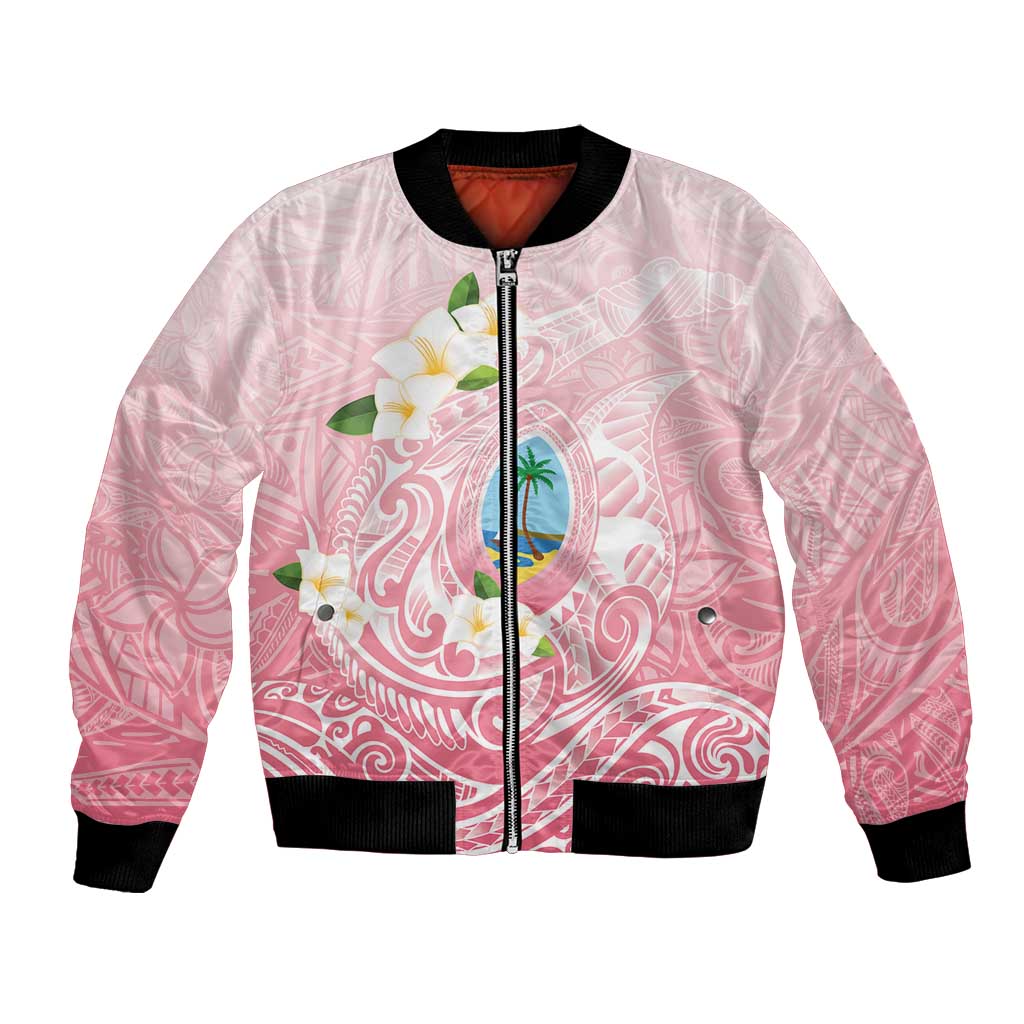 Guam Fishhook Mix Guasali Flowers Bomber Jacket Dreaming Coral