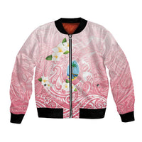Guam Fishhook Mix Guasali Flowers Bomber Jacket Dreaming Coral