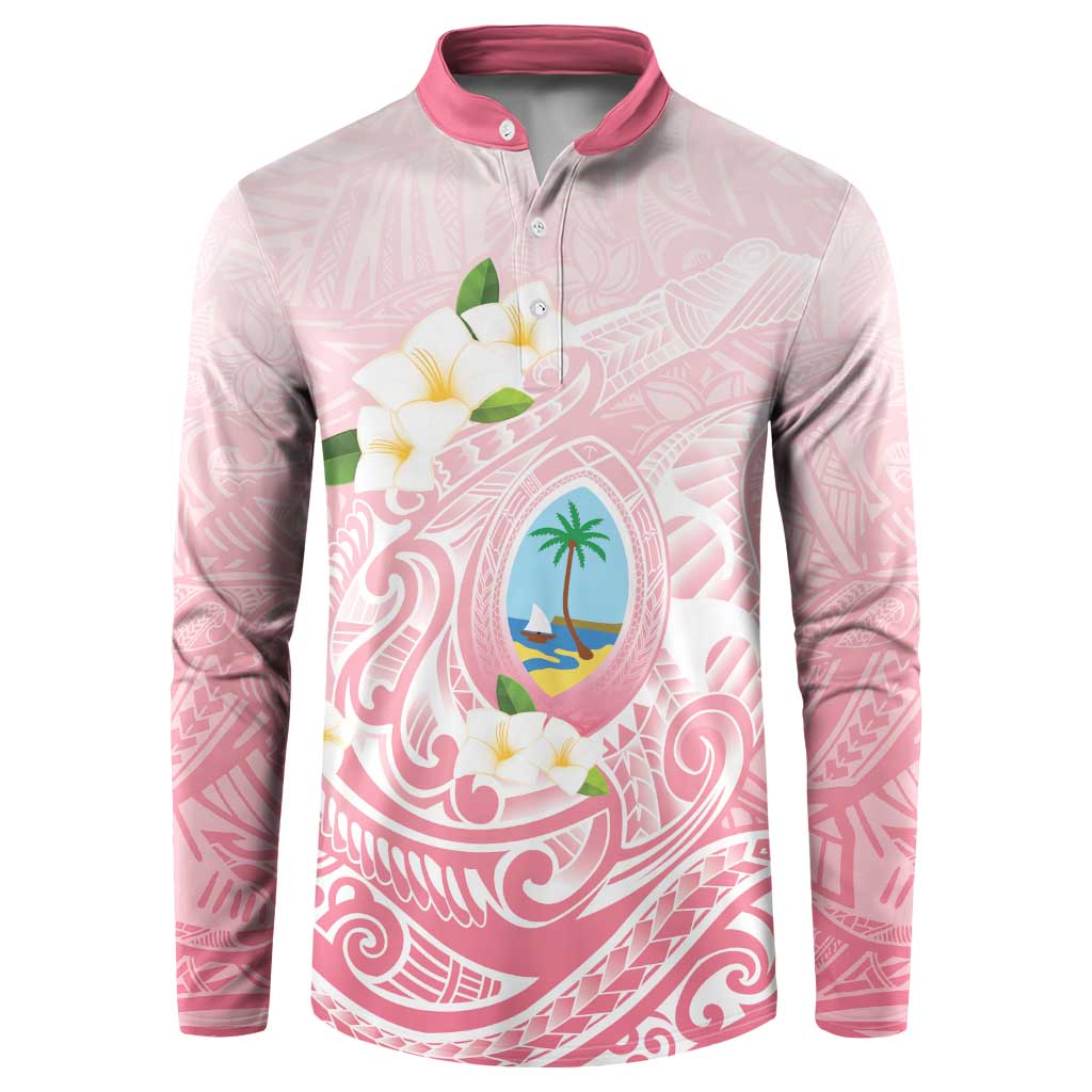 Guam Fishhook Mix Guasali Flowers Button Sweatshirt Dreaming Coral
