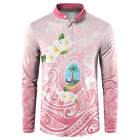 Guam Fishhook Mix Guasali Flowers Button Sweatshirt Dreaming Coral