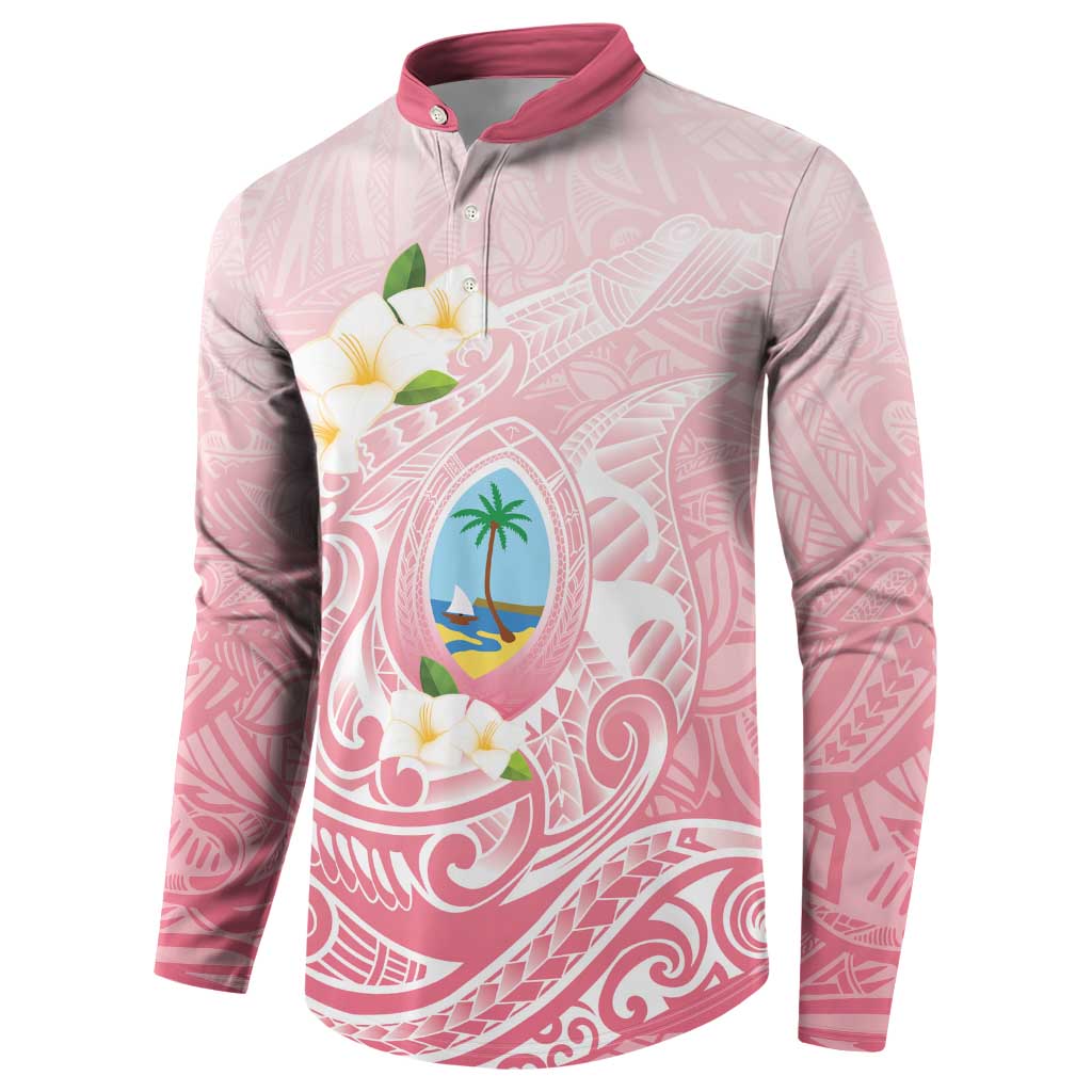 Guam Fishhook Mix Guasali Flowers Button Sweatshirt Dreaming Coral