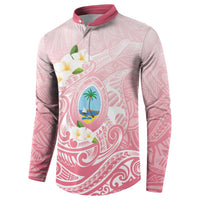 Guam Fishhook Mix Guasali Flowers Button Sweatshirt Dreaming Coral