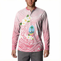 Guam Fishhook Mix Guasali Flowers Button Sweatshirt Dreaming Coral