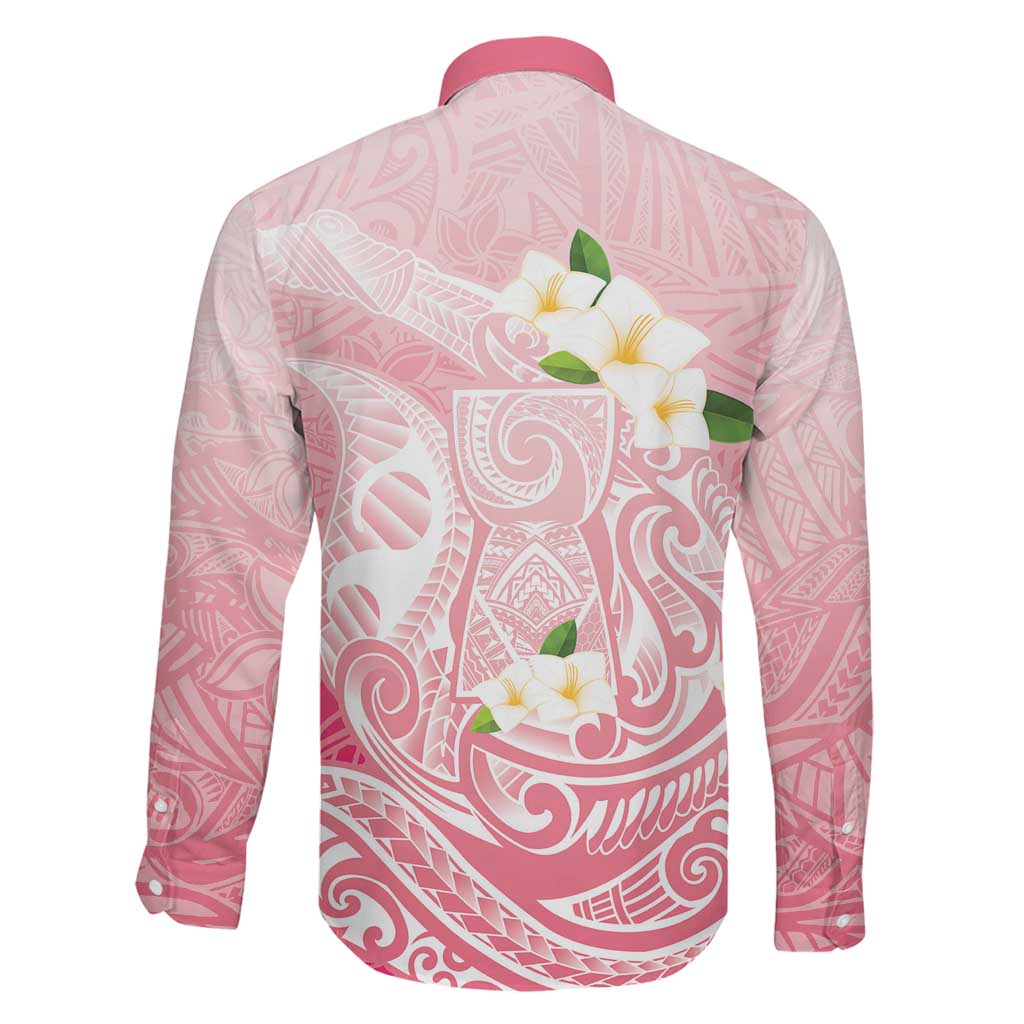 Guam Fishhook Mix Guasali Flowers Family Matching Off The Shoulder Long Sleeve Dress and Hawaiian Shirt Dreaming Coral LT7 - Polynesian Pride