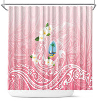 Guam Fishhook Mix Guasali Flowers Shower Curtain Dreaming Coral