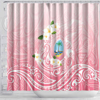 Guam Fishhook Mix Guasali Flowers Shower Curtain Dreaming Coral