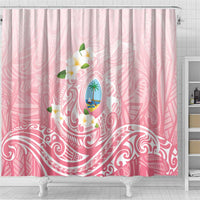 Guam Fishhook Mix Guasali Flowers Shower Curtain Dreaming Coral