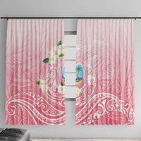 Guam Fishhook Mix Guasali Flowers Window Curtain Dreaming Coral