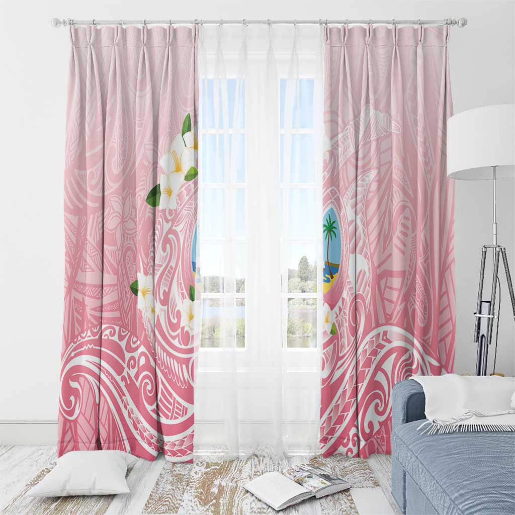 Guam Fishhook Mix Guasali Flowers Window Curtain Dreaming Coral