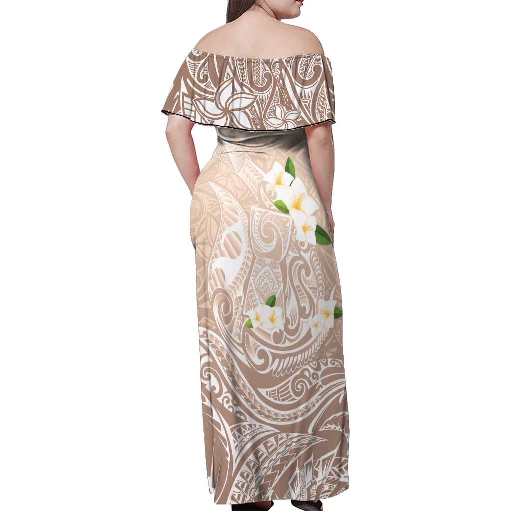 Guam Fishhook Mix Guasali Flowers Family Matching Off Shoulder Maxi Dress and Hawaiian Shirt Dreaming Hazel LT7 - Polynesian Pride
