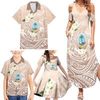 Guam Fishhook Mix Guasali Flowers Family Matching Summer Maxi Dress and Hawaiian Shirt Dreaming Hazel LT7 - Polynesian Pride