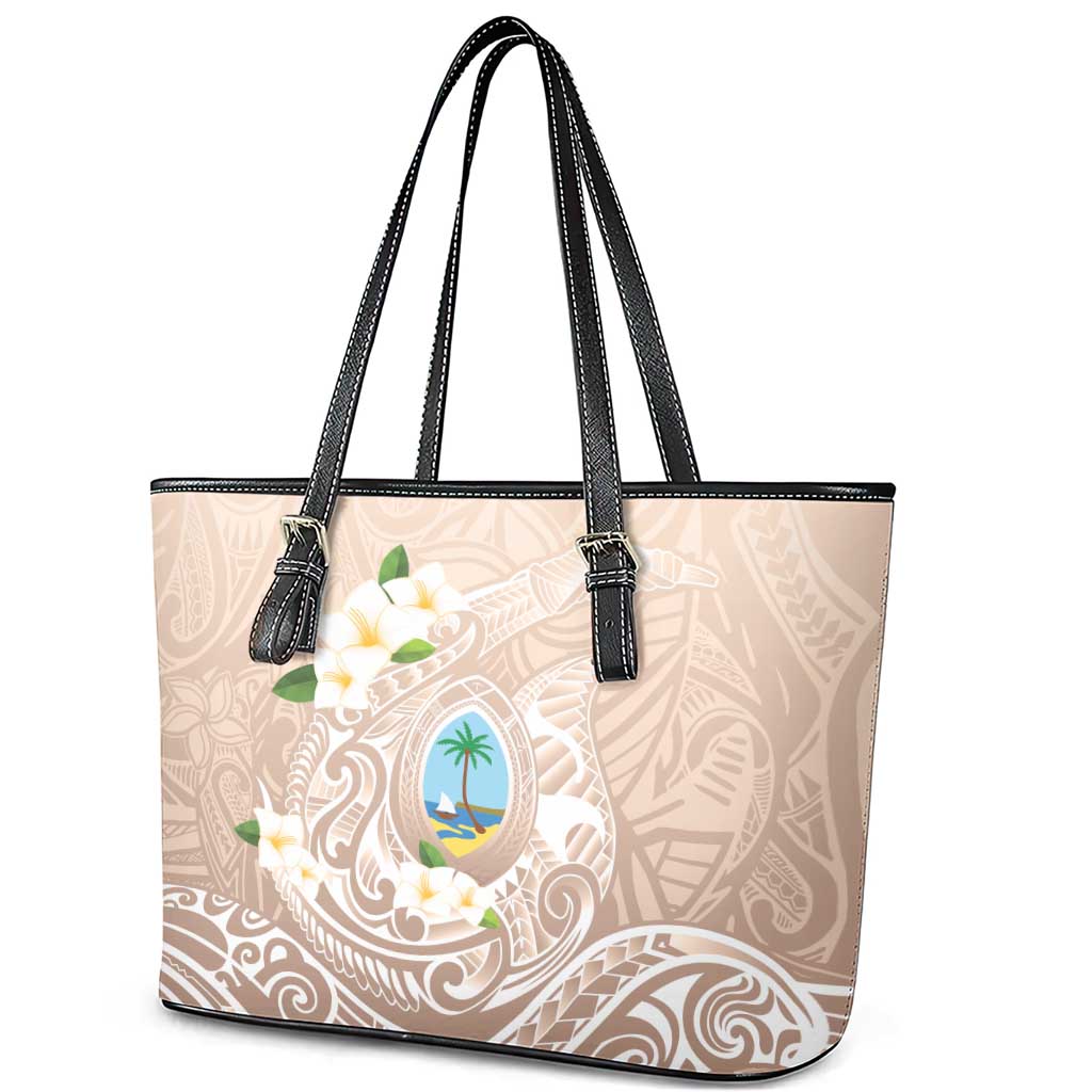 Guam Fishhook Mix Guasali Flowers Leather Tote Bag Dreaming Hazel