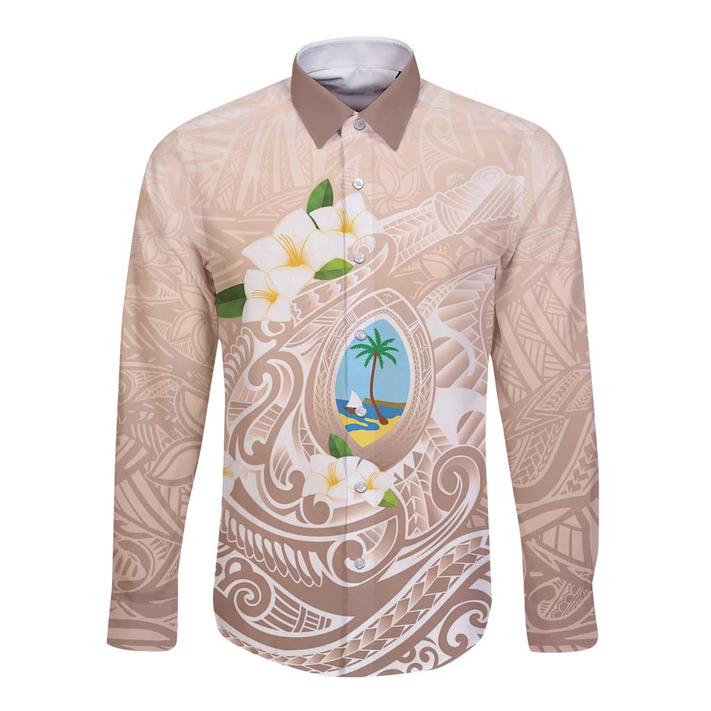 Guam Fishhook Mix Guasali Flowers Long Sleeve Button Shirt Dreaming Hazel
