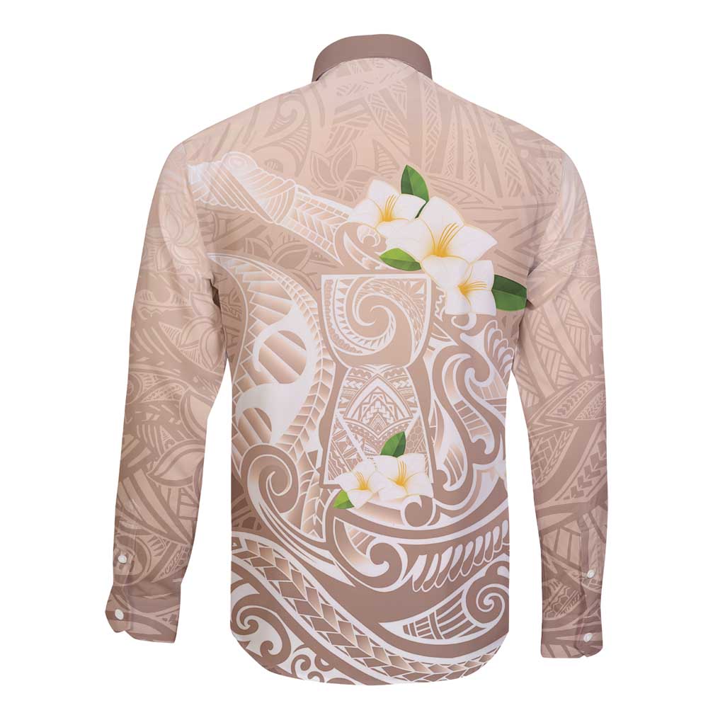 Guam Fishhook Mix Guasali Flowers Long Sleeve Button Shirt Dreaming Hazel