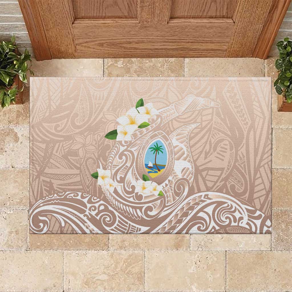 Guam Fishhook Mix Guasali Flowers Rubber Doormat Dreaming Hazel