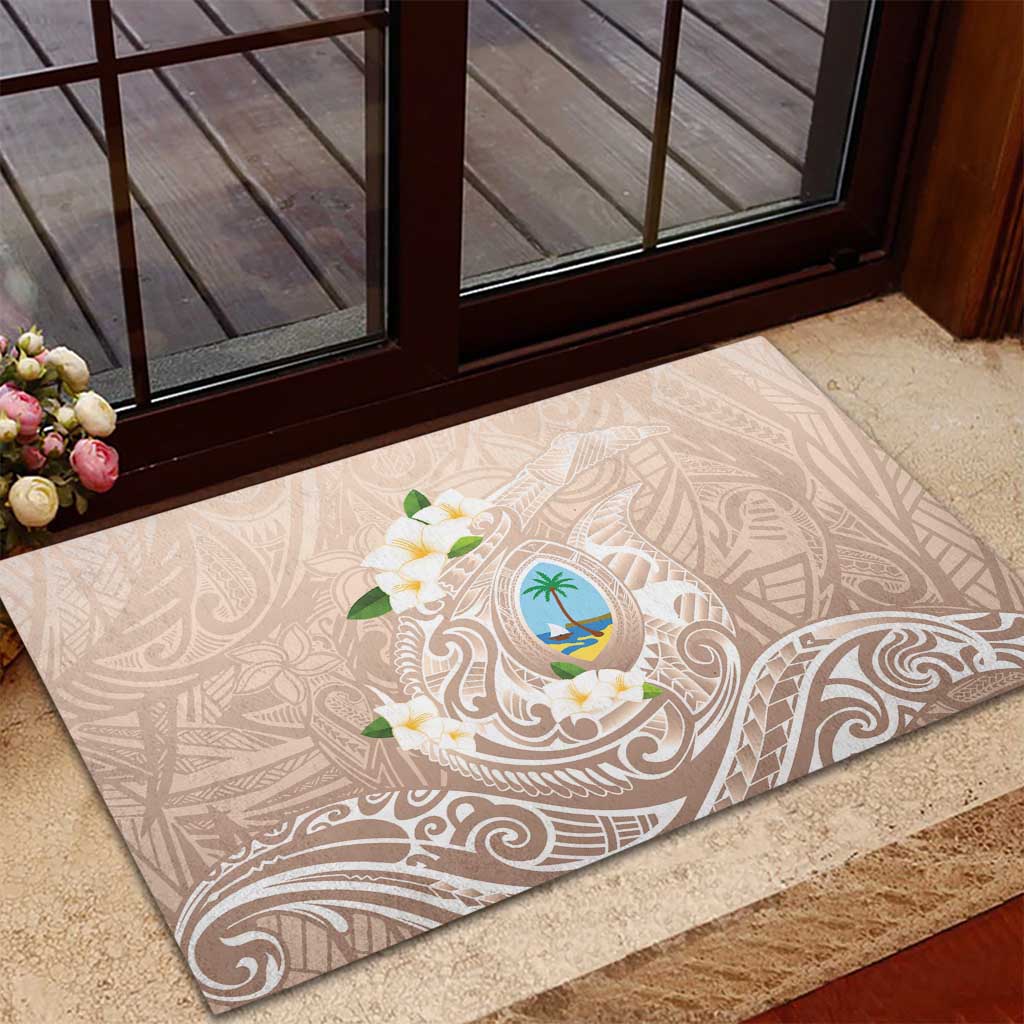 Guam Fishhook Mix Guasali Flowers Rubber Doormat Dreaming Hazel