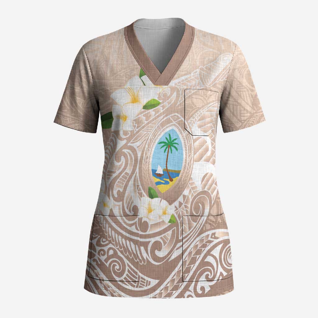 Guam Fishhook Mix Guasali Flowers Scrub Top Dreaming Hazel