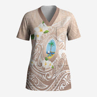 Guam Fishhook Mix Guasali Flowers Scrub Top Dreaming Hazel