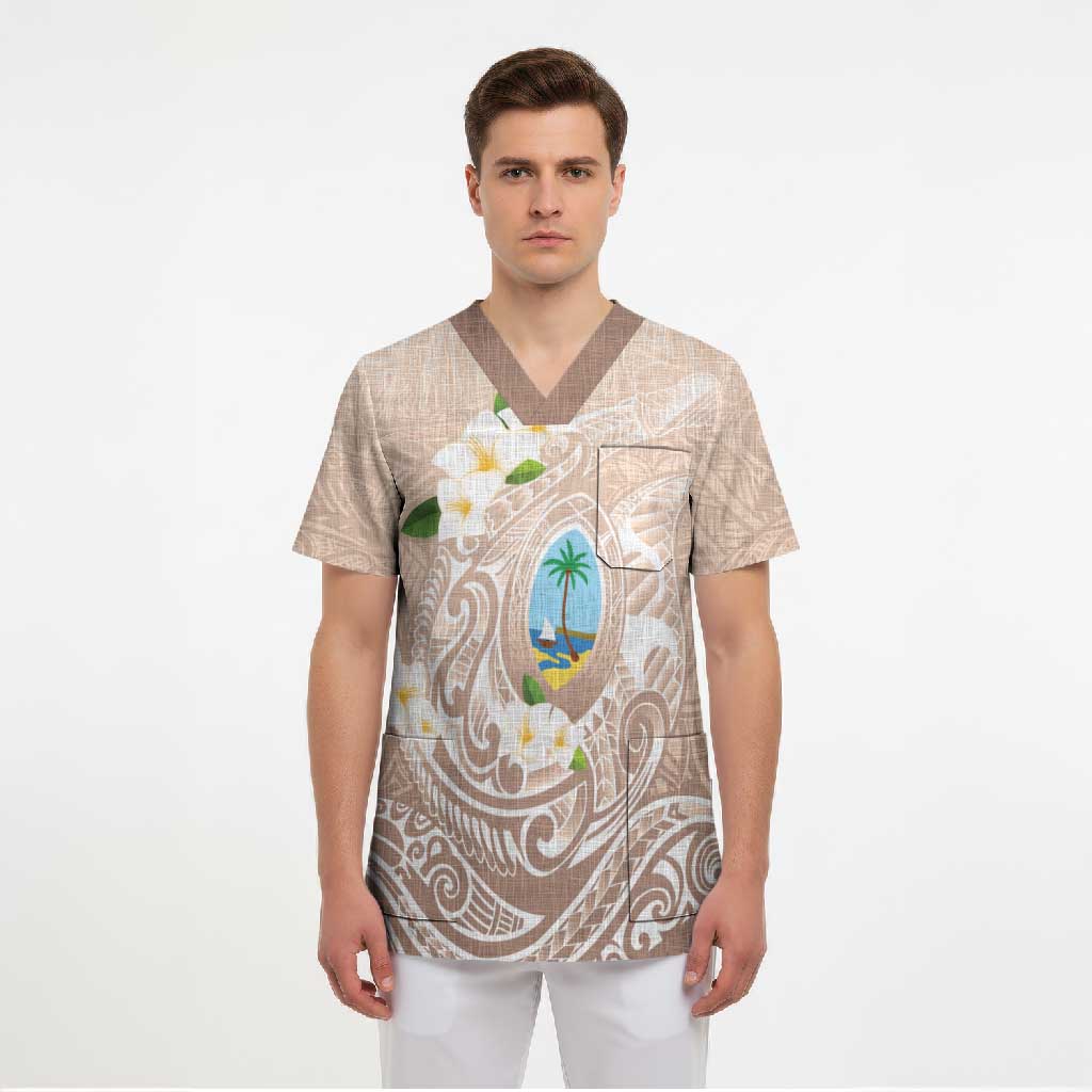 Guam Fishhook Mix Guasali Flowers Scrub Top Dreaming Hazel