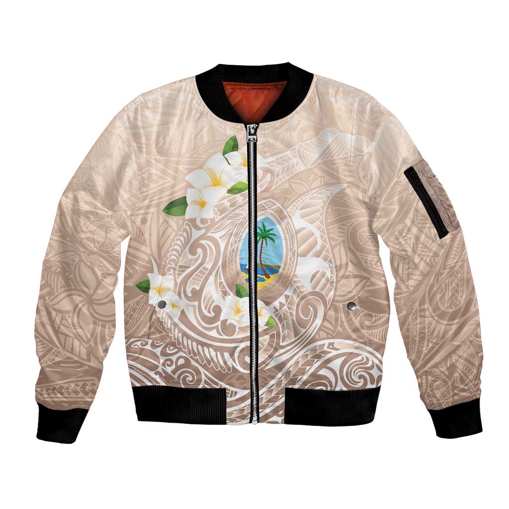 Guam Fishhook Mix Guasali Flowers Sleeve Zip Bomber Jacket Dreaming Hazel