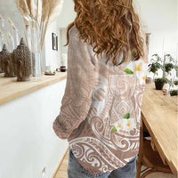 Guam Fishhook Mix Guasali Flowers Women Casual Shirt Dreaming Hazel LT7 - Polynesian Pride