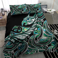 Maori Matariki - Manaia Bedding Set Emerald Paua Shell