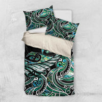 Maori Matariki - Manaia Bedding Set Emerald Paua Shell