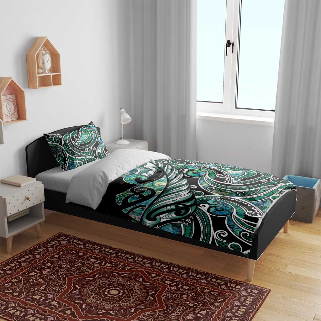 Maori Matariki - Manaia Bedding Set Emerald Paua Shell