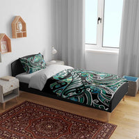 Maori Matariki - Manaia Bedding Set Emerald Paua Shell