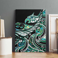 Maori Matariki - Manaia Canvas Wall Art Emerald Paua Shell LT7 - Polynesian Pride