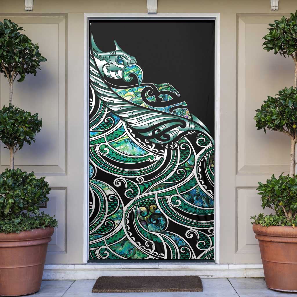Maori Matariki - Manaia Door Cover Emerald Paua Shell